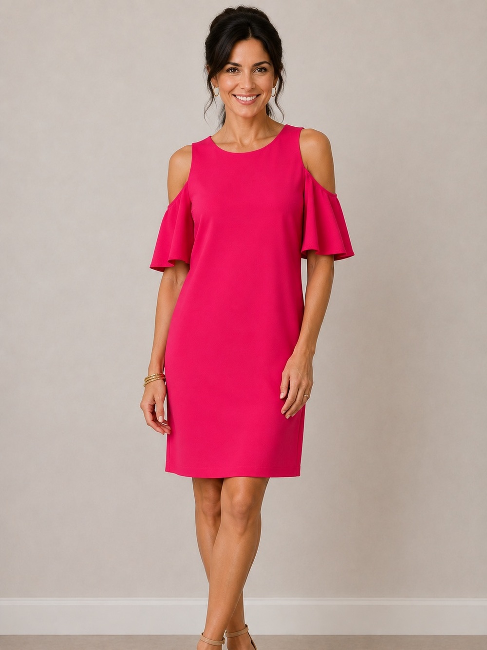 Pink Chaps Cold Shoulder Dress - Size 10